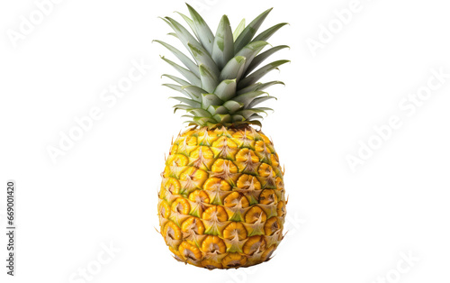 Beautiful Fresh Pineapple Fruit Isolated on Transparent Background PNG.