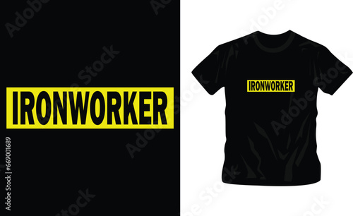 Photos ironworker in box t-shirt graphics ready to print design