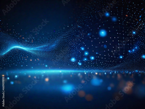 background for technology with blue color surrounded by white light