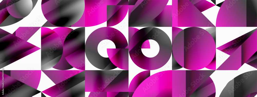 Geometric minimalism with triangles and circles. Blend of basic shapes creating serene, visually pleasing compositions. Wallpaper, banner, background, landing page, wall art, invitation, prints Geometric minimalism with triangles and circles. Blend of basic shapes creating serene, visually pleasing compositions. Wallpaper, banner, background, landing page, wall art, invitation, prints