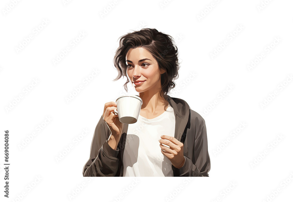Canadian_woman_holding_a_cup_of_coffee._Drink_morning Canadian_woman_holding_a_cup_of_coffee._Drink_morning
