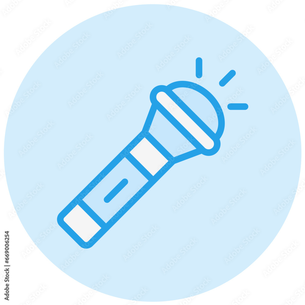 Flashlight Vector Icon Design Illustration Flashlight Vector Icon Design Illustration