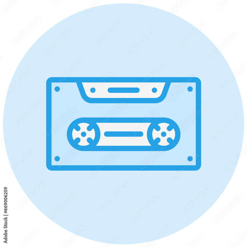 Cassette Vector Icon Design Illustration Cassette Vector Icon Design Illustration
