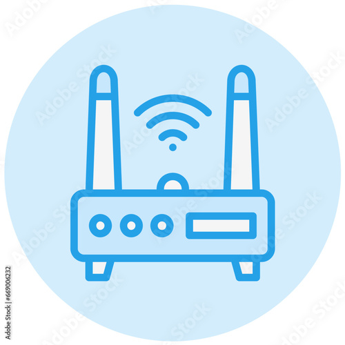 Wifi router Vector Icon Design Illustration