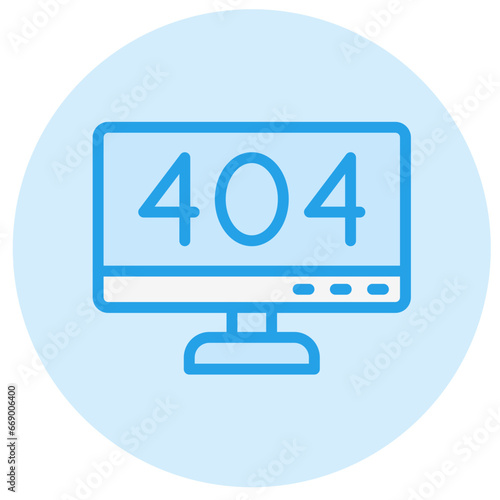 404 Error Vector Icon Design Illustration