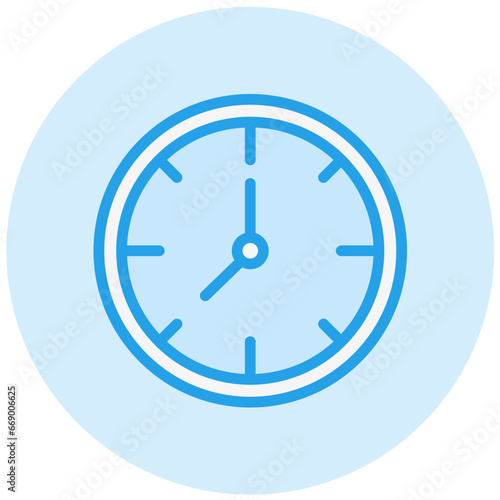 Wall Clock Vector Icon Design Illustration