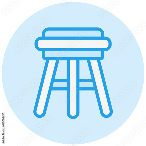 Stool Vector Icon Design Illustration