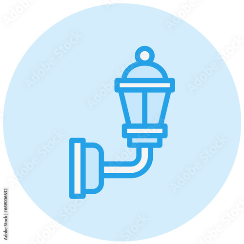 Wall Lamp Vector Icon Design Illustration