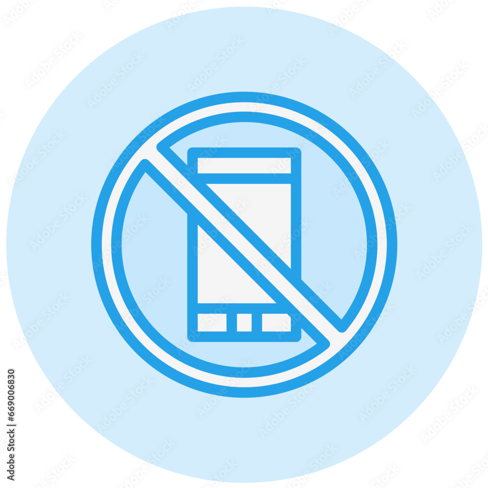 No Phone Vector Icon Design Illustration