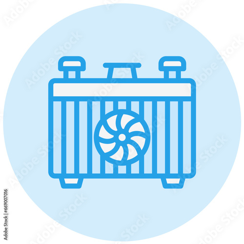 Car radiator Vector Icon Design Illustration