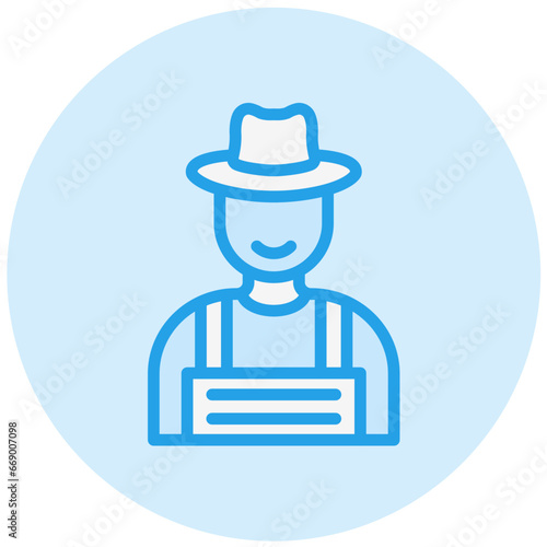 Farmer Vector Icon Design Illustration