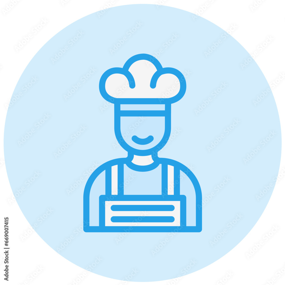 Male Chef Vector Icon Design Illustration Male Chef Vector Icon Design Illustration