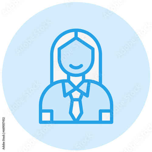 Businesswoman Vector Icon Design Illustration