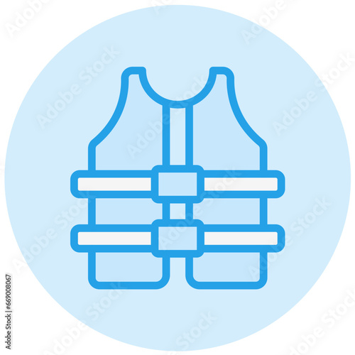 Life Jacket Vector Icon Design Illustration © Graphixs Art