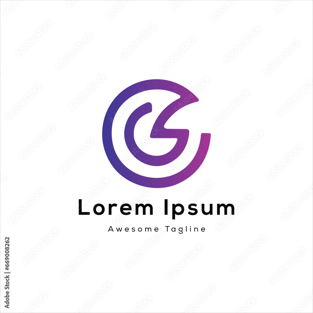 CG letter initial creative logo design CG letter initial creative logo design