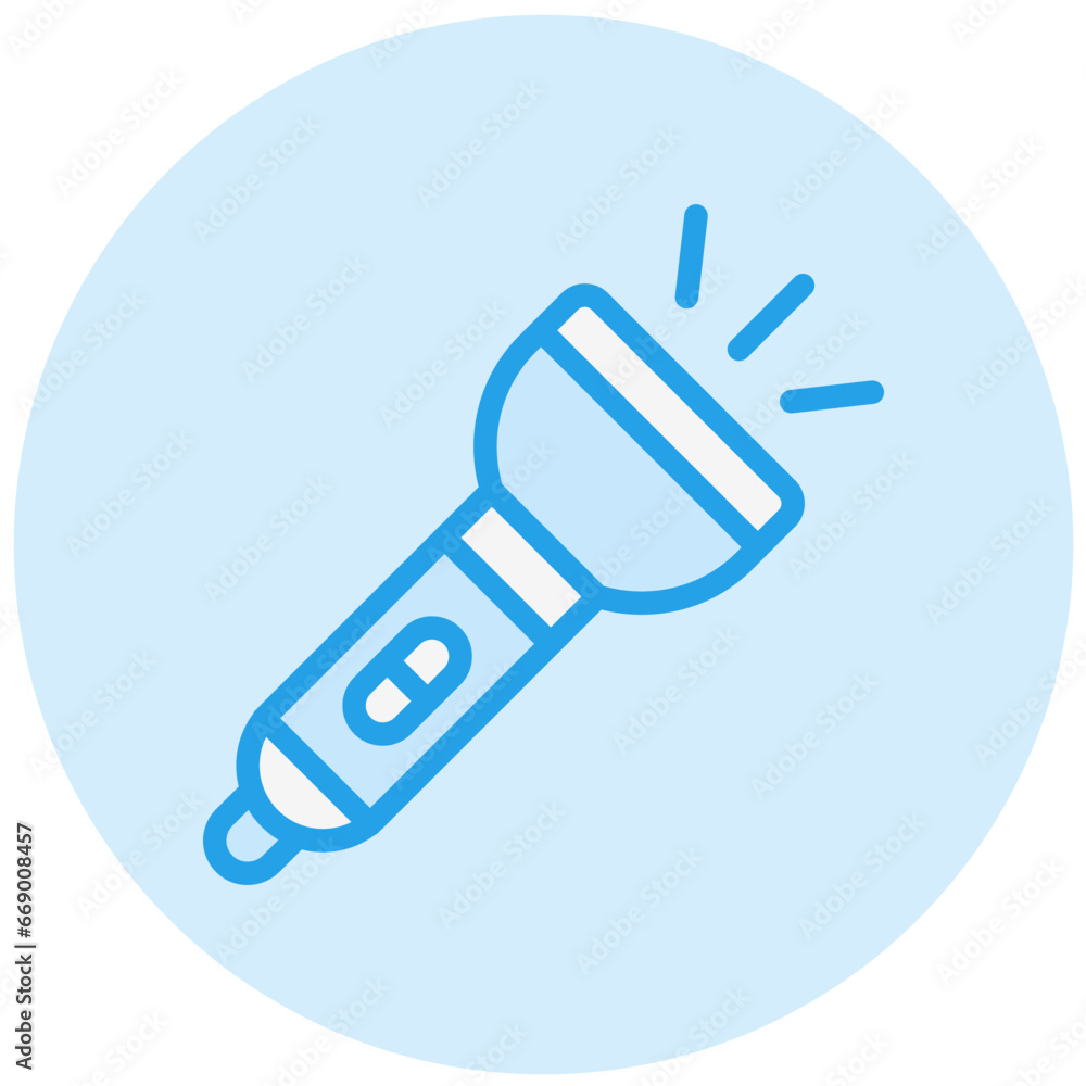 Flashlight Vector Icon Design Illustration Flashlight Vector Icon Design Illustration