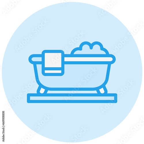 Bathtub Vector Icon Design Illustration