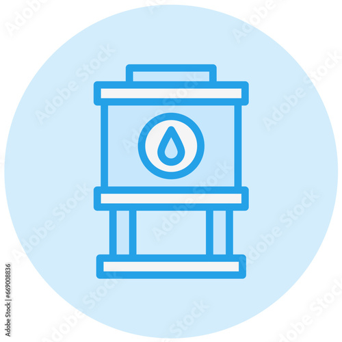 Water Tank Vector Icon Design Illustration