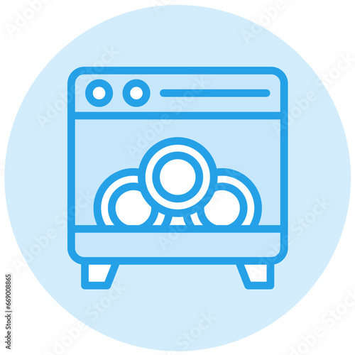 Dishwasher Vector Icon Design Illustration