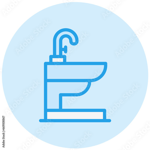 Bidet Vector Icon Design Illustration