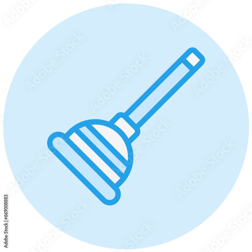 Plunger Vector Icon Design Illustration