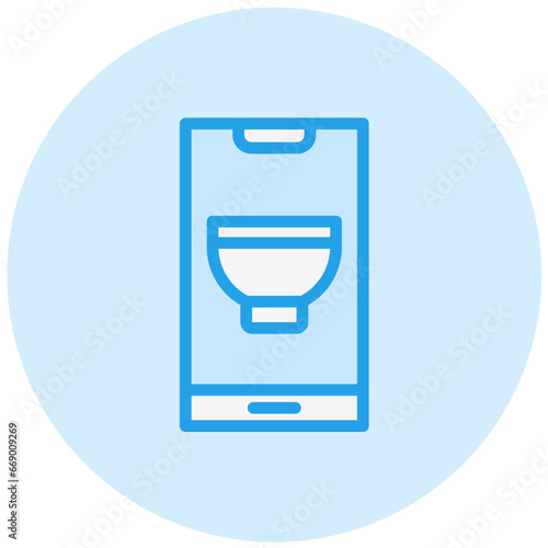 Mobile Recipe Vector Icon Design Illustration