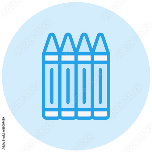 Crayons Vector Icon Design Illustration