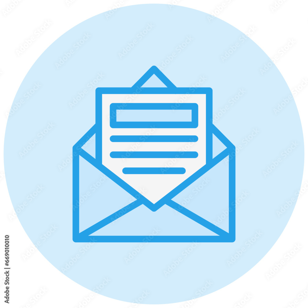 Open Email Vector Icon Design Illustration Open Email Vector Icon Design Illustration