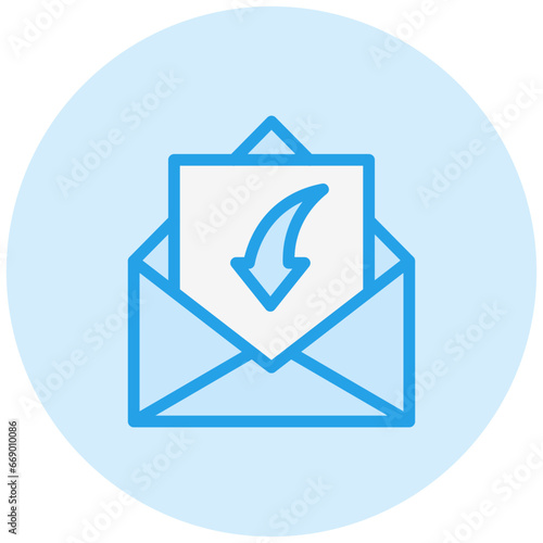 Receive Mail Vector Icon Design Illustration