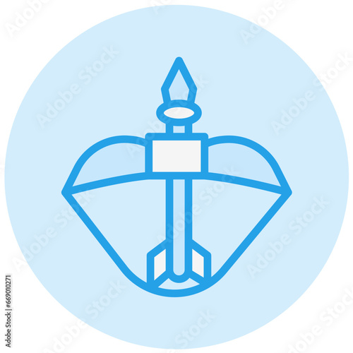 Crossbow Vector Icon Design Illustration