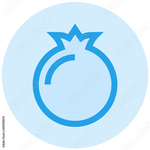 Pomegranate Vector Icon Design Illustration