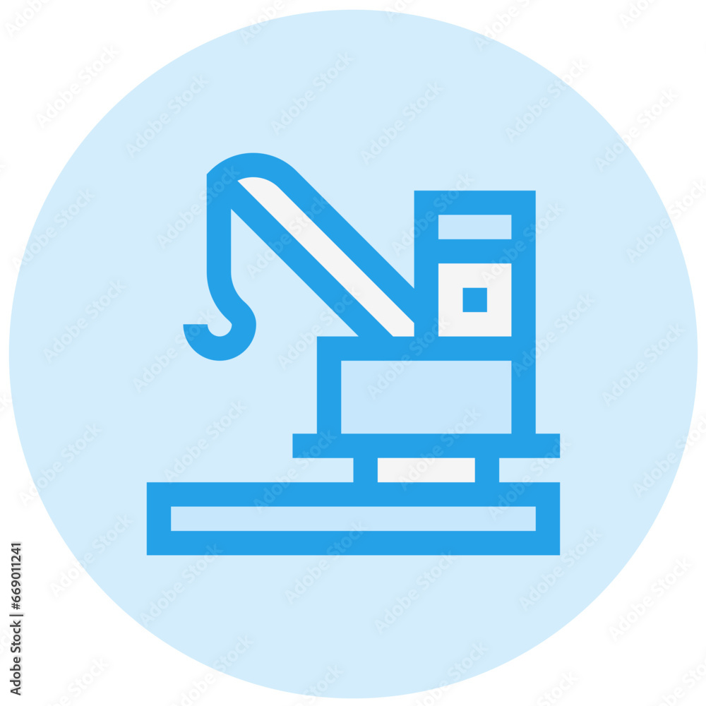 Offshore Rig Vector Icon Design Illustration Offshore Rig Vector Icon Design Illustration