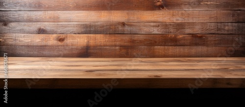 Extended wooden table photo