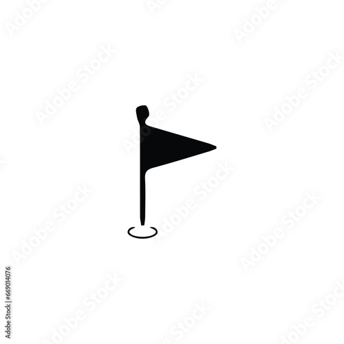 Sport flag icon. Simple style sport event poster background symbol. Sport flag brand logo design element. Sport flag t-shirt printing. Vector for sticker.