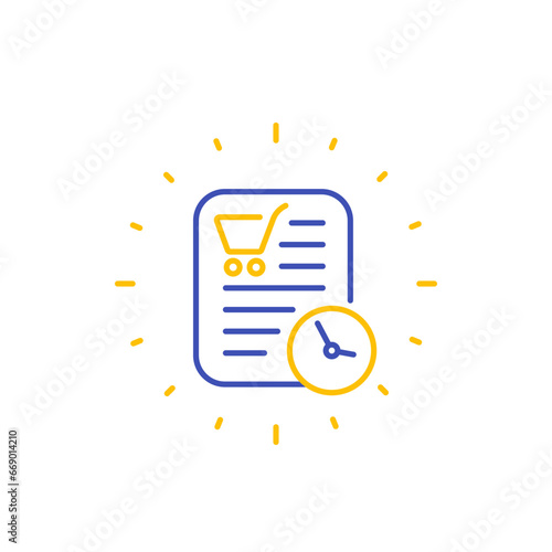 order history line icon on white