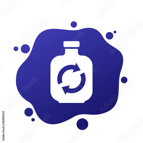 water refill vector icon with water gallon