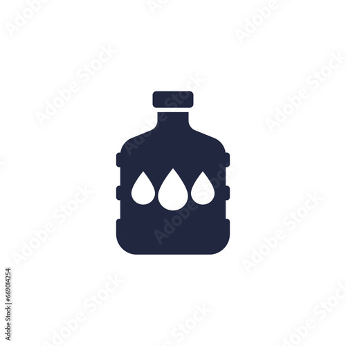 water gallon icon with big bottle on white