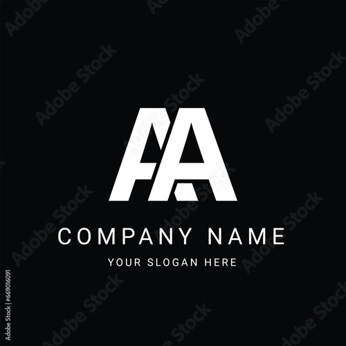 AA Letter Initial Logo Design Template Vector Illustration