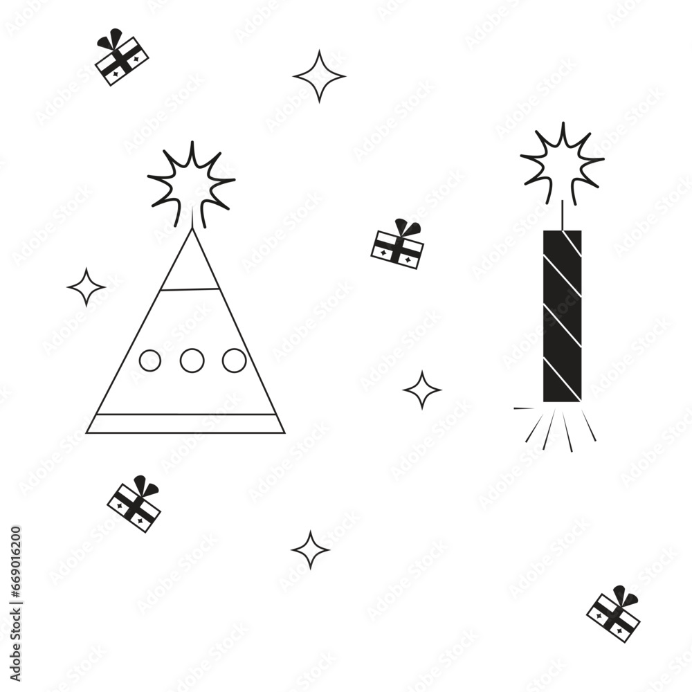 set of firework icons. Fireworks with stars and sparks isolated on white background. set of firework icons. Fireworks with stars and sparks isolated on white background.