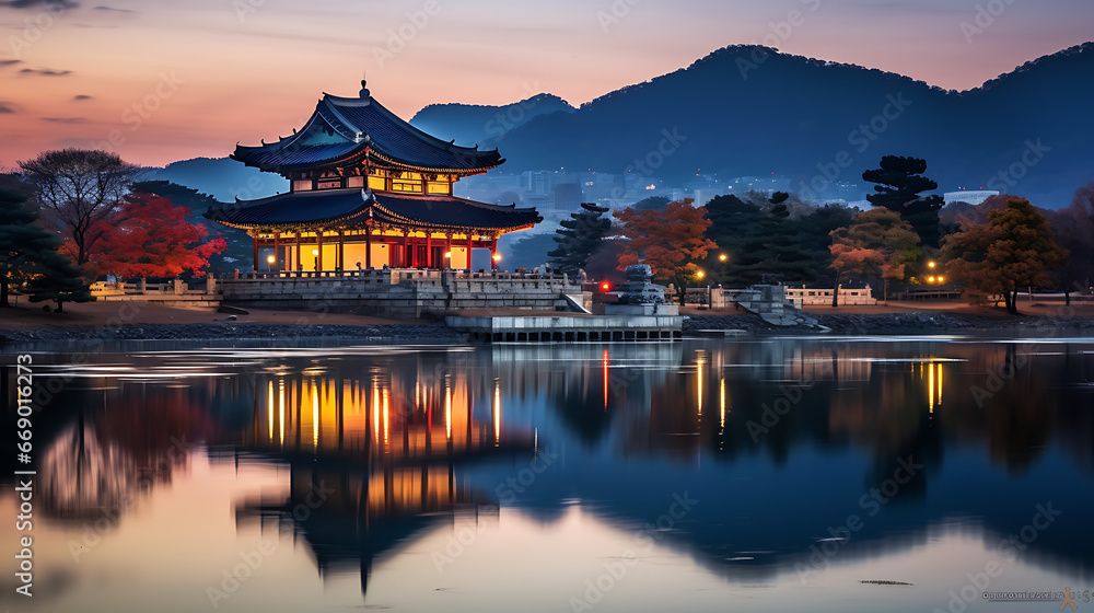 Gyeongbokgung palace South Korea - obrazy, fototapety, plakaty 