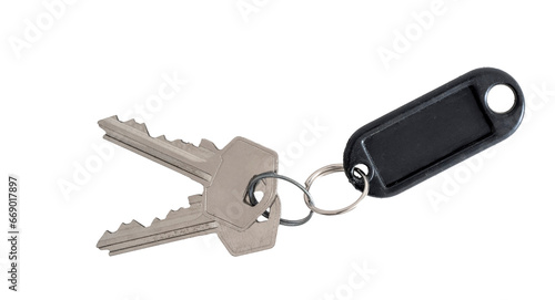 Valokuva trousseau de clé et porte étiquette sur fond transparent