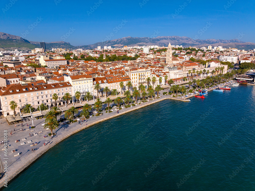 Aerial view of Split City, Croatia