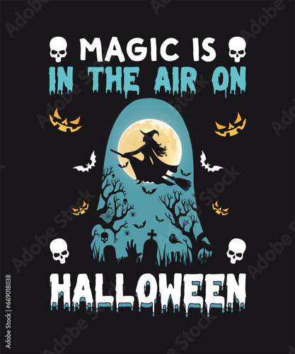 Halloween T-shirt Design and victor graphic