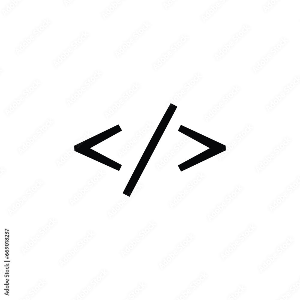 Programming icon. Simple style programming learning course company ...
