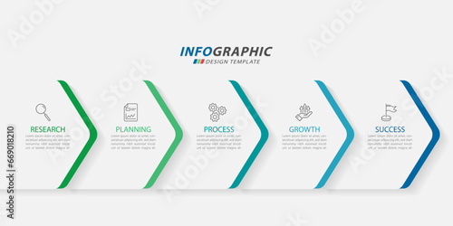 Wallpaper Mural Timeline Creator infographic template. 5 Step timeline journey, calendar Flat simple infographics design template. presentation graph. Business concept with 5 options, number vector illustration. Torontodigital.ca