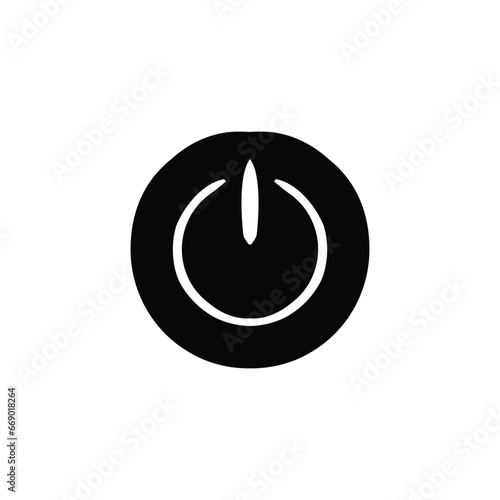 Power icon. Power button. Simple style energy company poster background symbol. Power brand logo design element. Power button t-shirt printing. Vector for sticker.