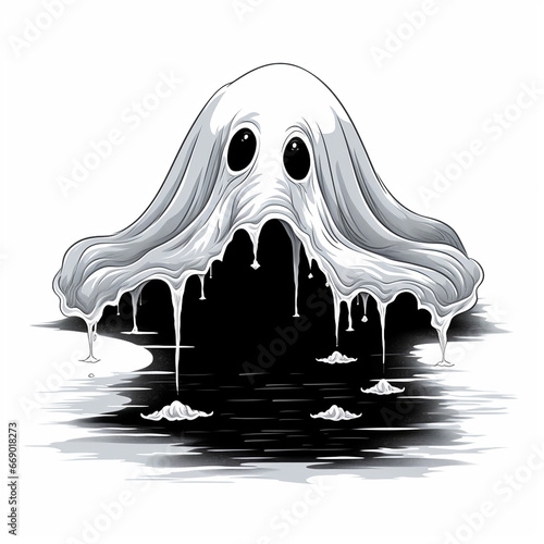 Halloween Ghost Drawing for Social Media photo