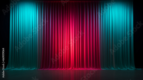 Fantasy colors curtains for stage curtain or decorations for showing stage and modern style