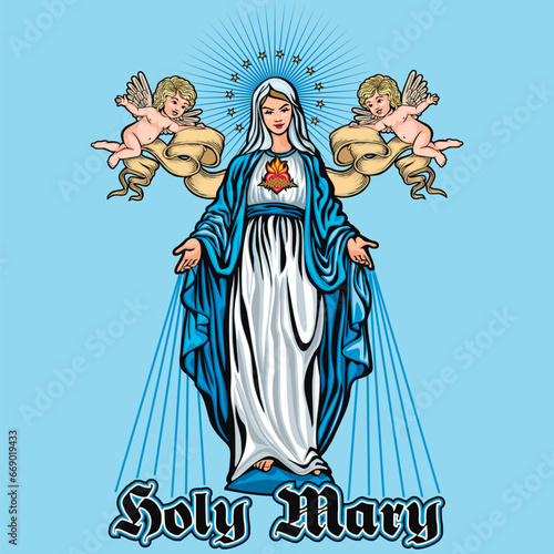 catholic image of the holy virgin mary