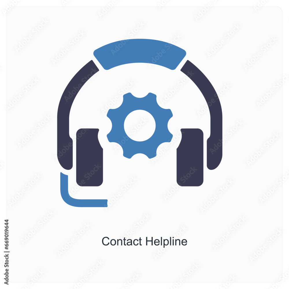 contact helpline and support icon concept contact helpline and support icon concept